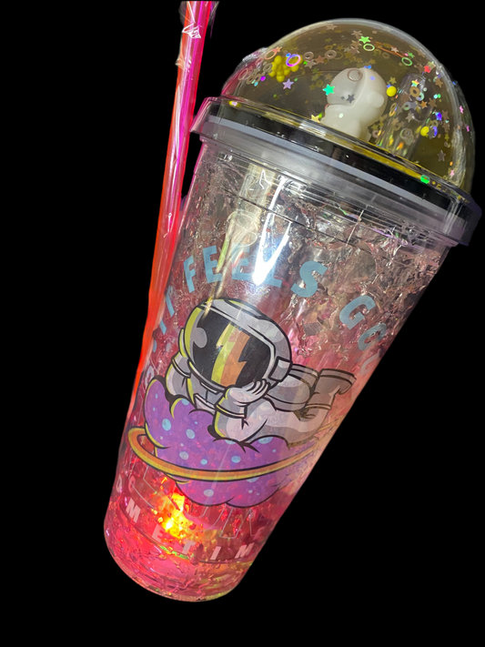 Pink astronaut cup