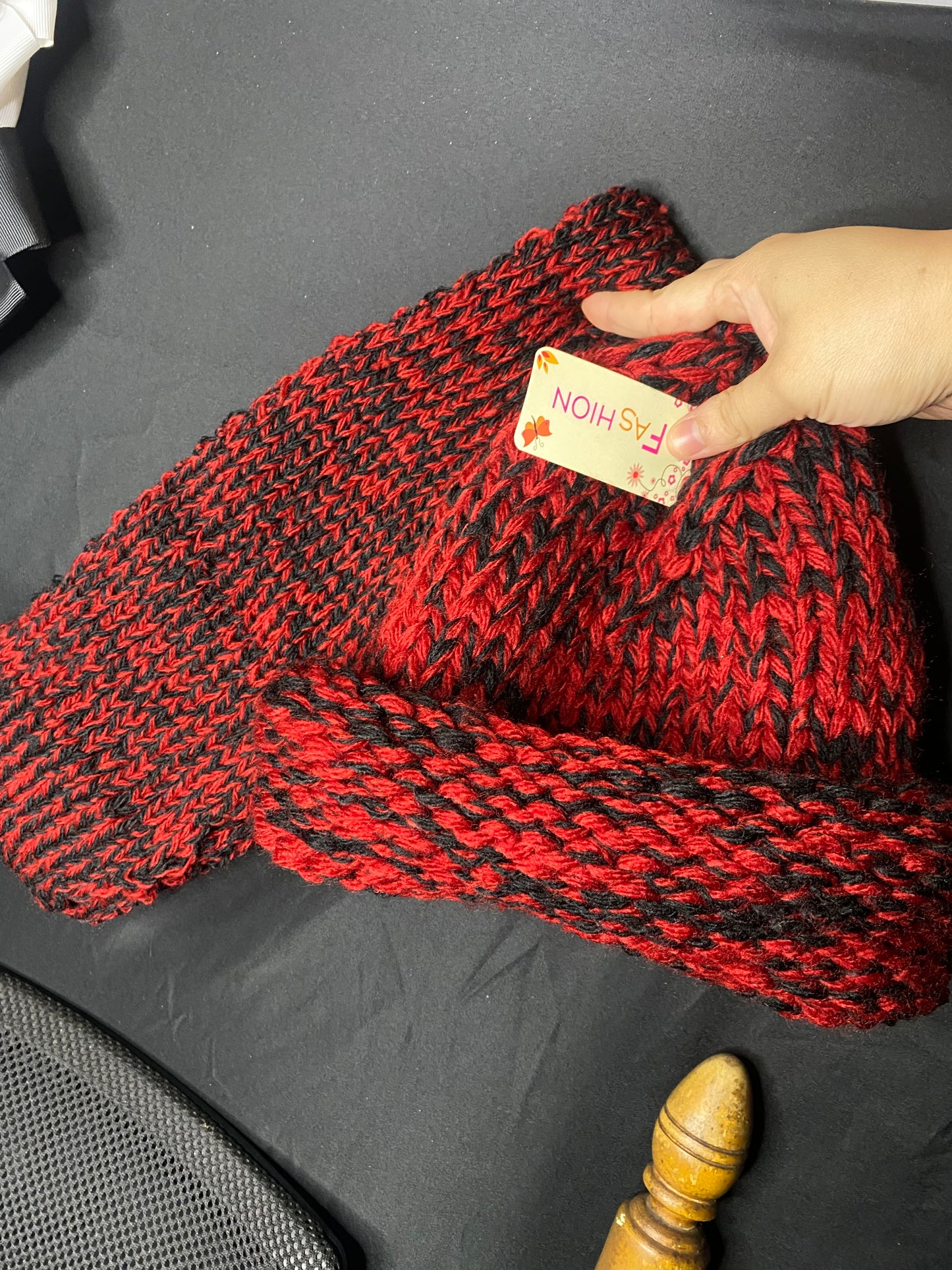 Knitted Beanie and scarf set