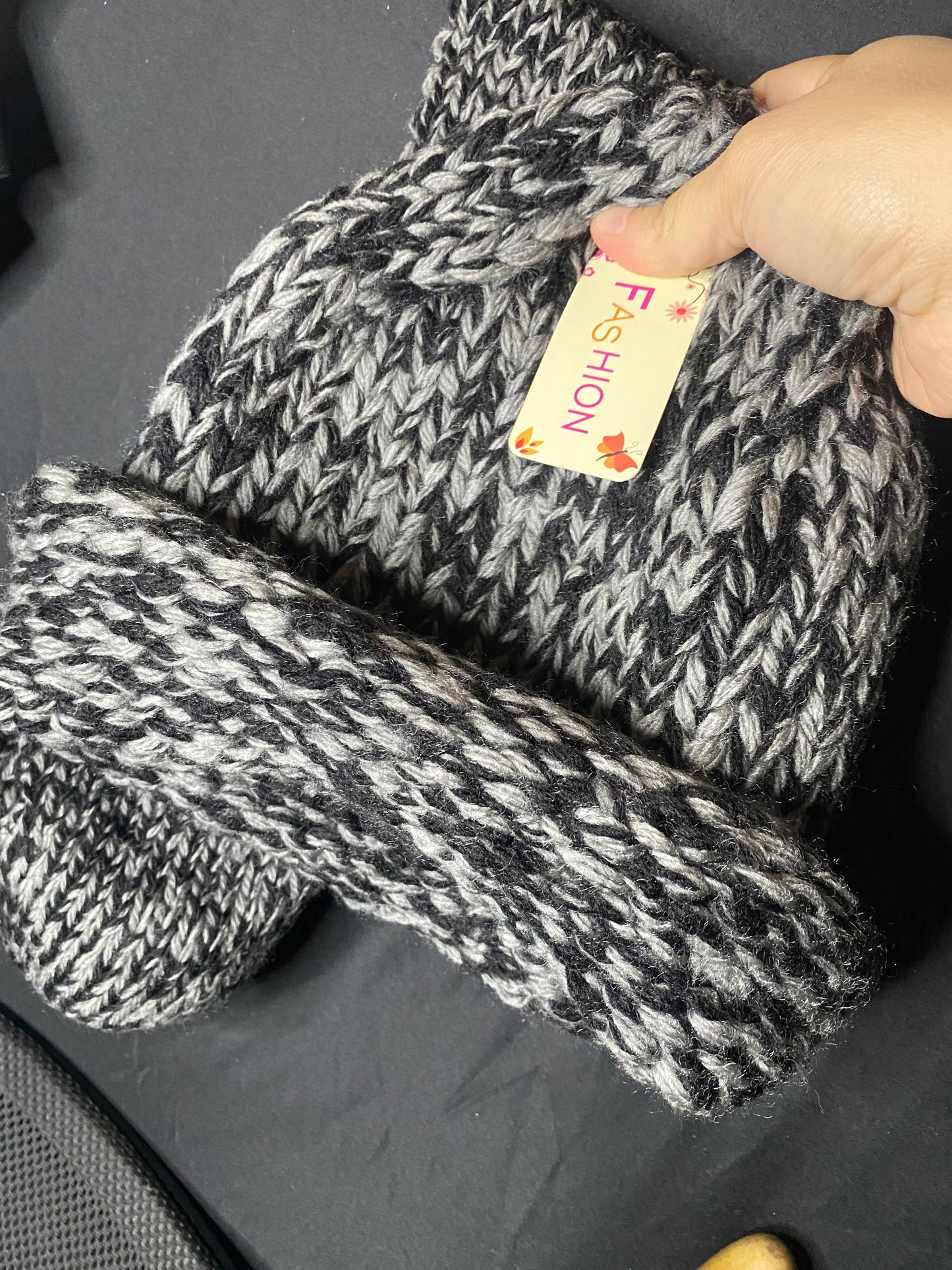 Knitted Beanie and scarf set